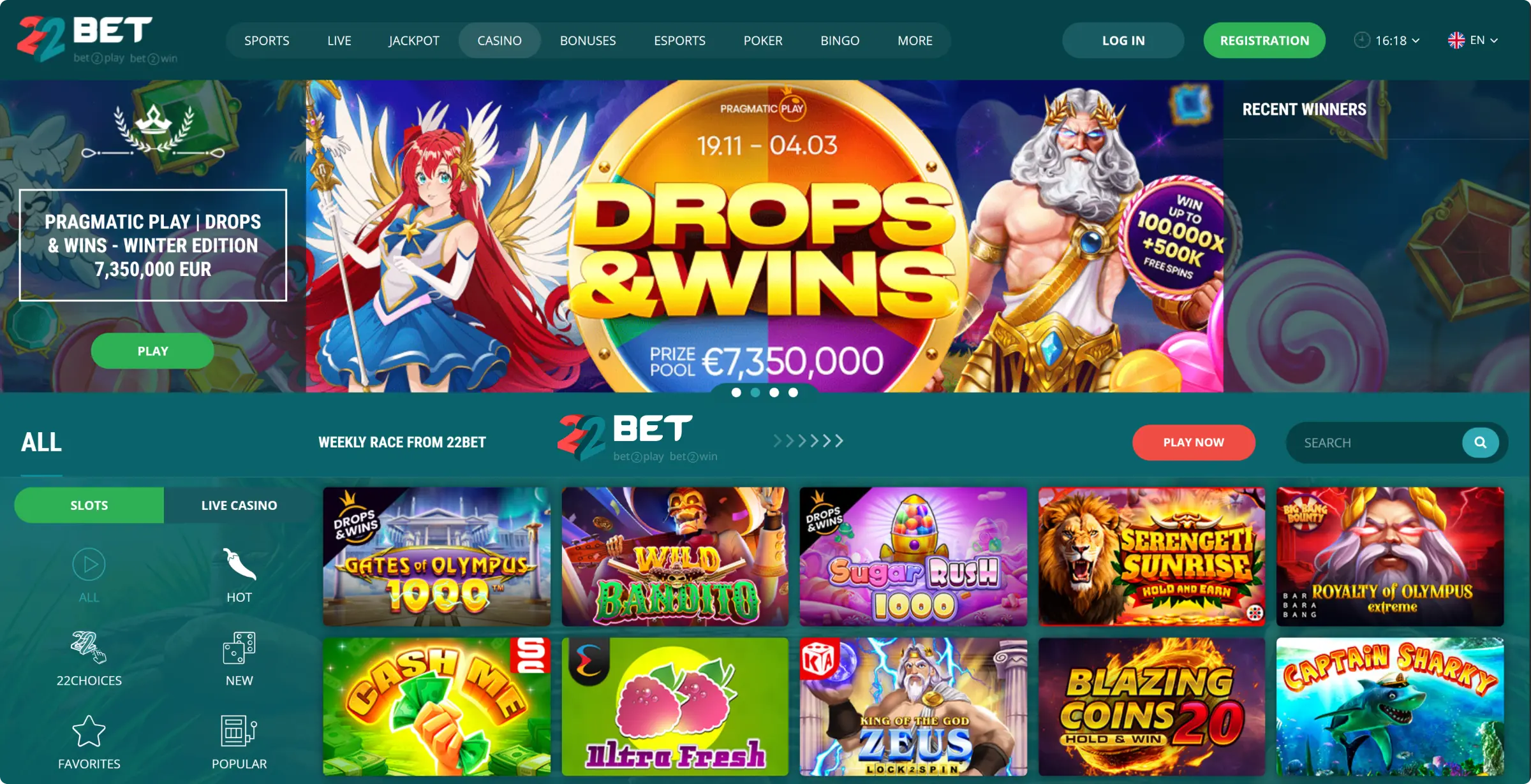 22Bet The Best Casino Slots